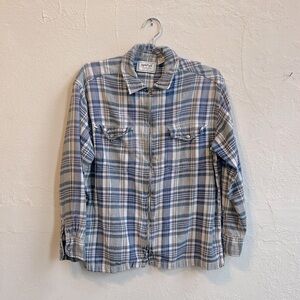 Krazy Kat 100% Cotton Plaid Zip-up Shirt Jacket